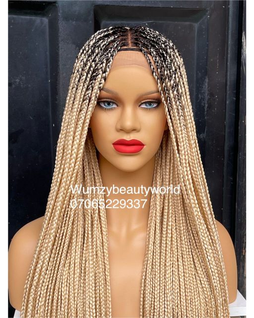 Knotless braids Long Braids Wig Synthetic Braided Wig For Black